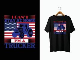 LKW-T-Shirt-Design vektor