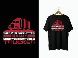 LKW-T-Shirt-Design vektor