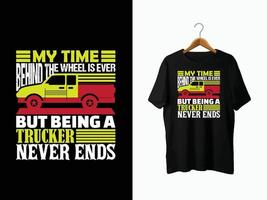 LKW-T-Shirt-Design vektor