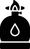 Camping-Gas-Glyphe-Symbol vektor