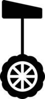 Einrad-Glyphe-Symbol vektor