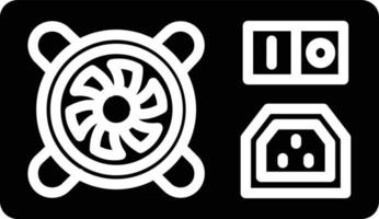 Gaming-Netzteil-Glyphen-Symbol vektor