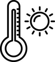Symbol für die Thermometerlinie vektor