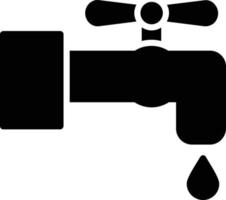 Wasserhahn-Glyphe-Symbol vektor