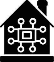 Smart-Home-Glyphe-Symbol vektor