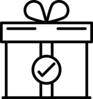 Symbol für die Geschenkbox vektor