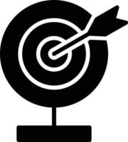 Glyphen-Symbol für Dartscheibe vektor