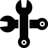 Schraubenschlüssel-Glyphe-Symbol vektor