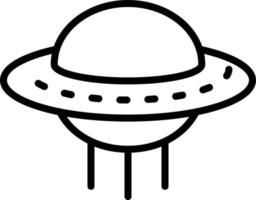 ufo linje ikon vektor