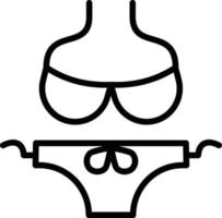 Bikini-Linie-Symbol vektor