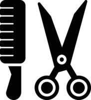 Glyphen-Symbol für Friseurwerkzeuge vektor