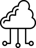 Cloud-Computing-Liniensymbol vektor