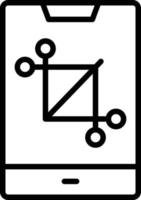 Schnittliniensymbol vektor