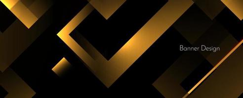 abstrakt geometriskt mönster guld elegant modern banner vektor