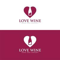 Weinbar-Logo-Design-Vektor vektor