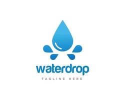 Wassertropfen-Logo-Design-Vektor-Vorlage vektor