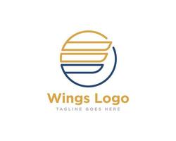 Flügel-Logo-Icon-Design-Vektor vektor