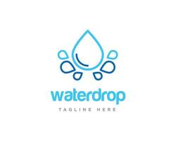 Wassertropfen-Logo-Design-Vektor-Vorlage vektor