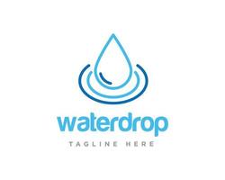 Wassertropfen-Logo-Design-Vektor-Vorlage vektor