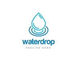 Wassertropfen-Logo-Design-Vektor-Vorlage vektor