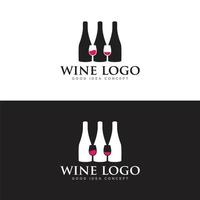 Weinbar-Logo-Design-Vektor vektor