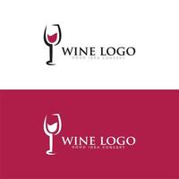 Weinbar-Logo-Design-Vektor vektor