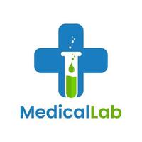 Logo des medizinischen Labors. Science Labs-Logo-Design. Bio-Bio-Labor-Logo. Labor-Logo. vektor