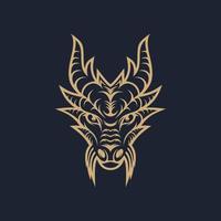 Drachen-Maskottchen-Logo-Design-Vektor-Vorlage vektor