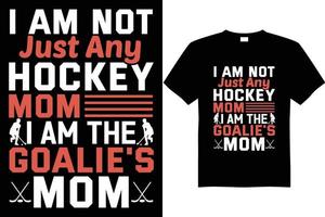 Hockey-T-Shirt-Design, lustiges Hockey-T-Shirt vektor