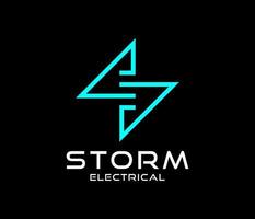 buchstabe s sturm abstrakte moderne elektrische energie macht logo design vektor