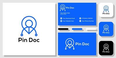 stift doc symbol medicinsk vård plats app medicin logotyp design vektor