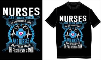 Krankenschwester-T-Shirt-Design vektor