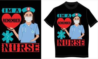 Krankenschwester-T-Shirt-Design vektor