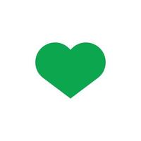 eps10 grön vektor hjärta fylld ikon isolerat på vit bakgrund. kärlek fast symbol i en enkel platt trendig modern stil för din hemsida design, logotyp, piktogram, och mobil Ansökan