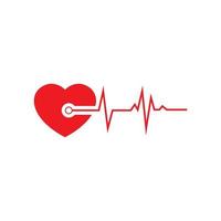 konst design hälsa medicinsk hjärtslag puls vektor mall