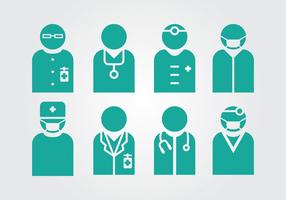 Doktor und Krankenschwester Vektoren