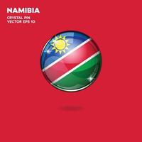 Namibia-Flagge 3D-Schaltflächen vektor