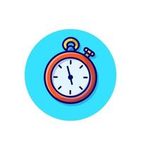 Stoppuhr-Timer-Cartoon-Vektor-Symbol-Illustration. Sportobjekt-Icon-Konzept isolierter Premium-Vektor. flacher Cartoon-Stil vektor