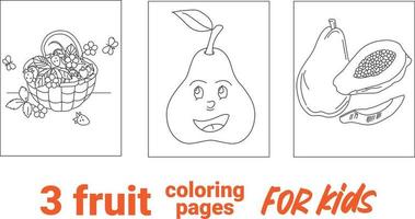 svart och vit för färg, färg bok, frukt och grönsaker för färg bok, citrus- frukt lobule, hand dragen skiss, vektor illustration isolerat på vit bakgrund färg bok sida