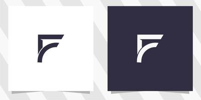 bokstaven f logotyp formgivningsmall vektor
