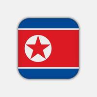 Nordkorea-Flagge, offizielle Farben. Vektor-Illustration. vektor