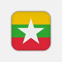 Myanmar-Flagge, offizielle Farben. Vektor-Illustration. vektor