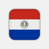 Paraguay-Flagge, offizielle Farben. Vektor-Illustration. vektor