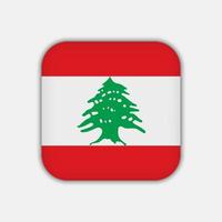 Libanon-Flagge, offizielle Farben. Vektor-Illustration. vektor