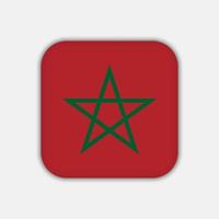 Marokko-Flagge, offizielle Farben. Vektor-Illustration. vektor