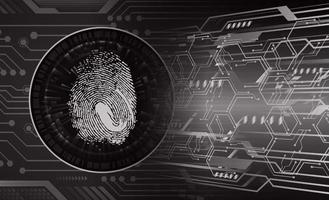 Hintergrund der Cybersicherheit des Fingerabdrucknetzwerks. Hand vektor