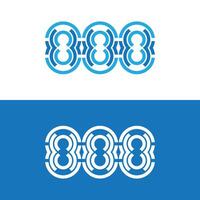 888 vektor logotyp design.