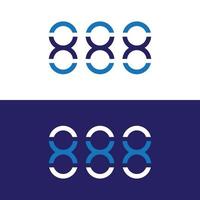 888 vektor logotyp design.