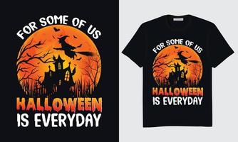 Halloween-T-Shirt-Design, fröhliches Halloween-T-Shirt-Design, trendiges Halloween-T-Shirt-Design, bestes Halloween-T-Shirt-Design, Halloween-T-Shirt-Vektorkunst vektor