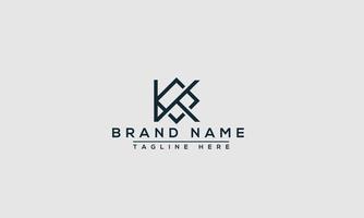 ko-Logo-Design-Vorlage, Vektorgrafik-Branding-Element. vektor